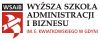 Logo firmy: Wyższa Szkoła Administracji i Biznesu im. Eugeniusza Kwiatkowskiego w Gdyni